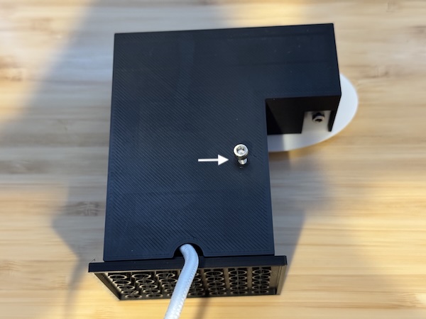 Removing the back screw